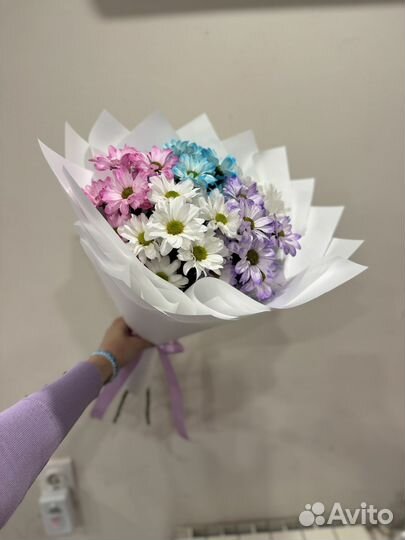 Букет из кустовых хризантем