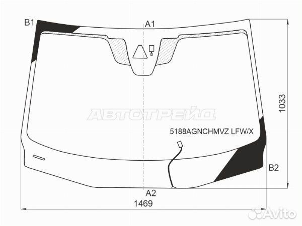 Стекло лобовое mazda mazda3