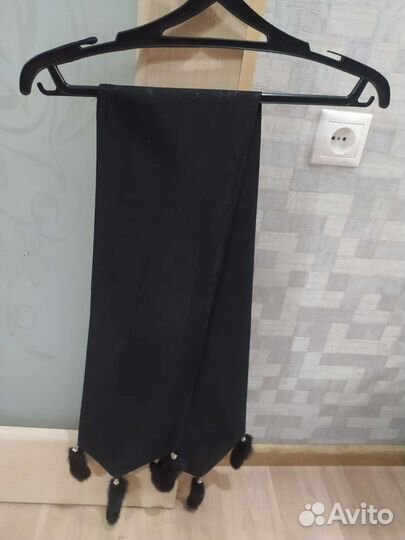 Шарф для верхней одежды (двойной, хвостики норка)