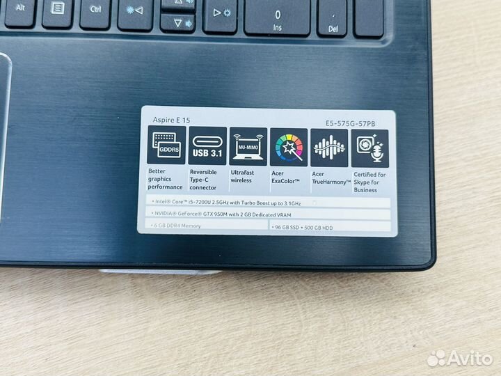 Игровой Acer GTX 950/ Core i5-7200U/ 8 RAM