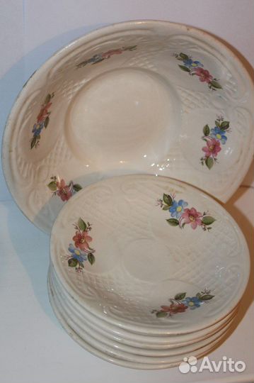 Салатник с тарелками фаянс (зик Конаково) СССР