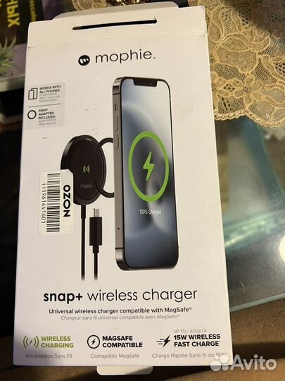 Беспроводное зарядное устройство Mophie snap+