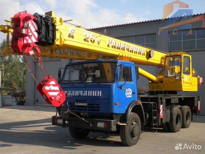 Аренда и услуги автокрана, 25 т, 21 м, с гуськом 7 м