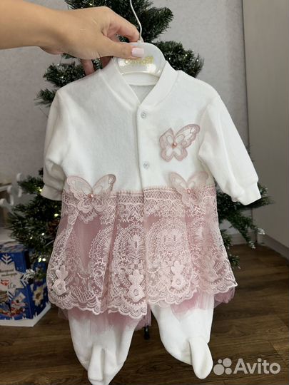 Платье боди на выписку