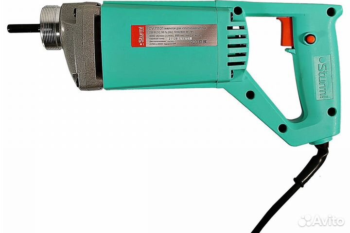 Вибратор глубинный для бетона Sturm CV71101, 1м ва