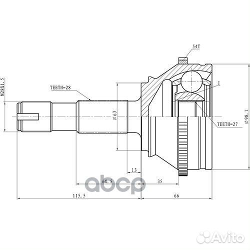 Шрус наружный перед Z87193R Zikmar