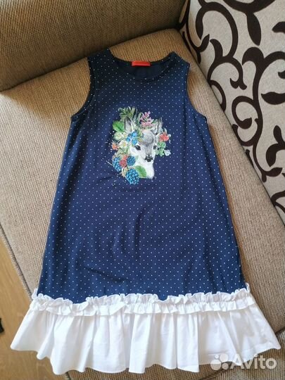 Платье, лосины для девочки 4-5 лет, 110