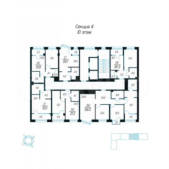 1-к. квартира, 36,3 м², 10/24 эт.
