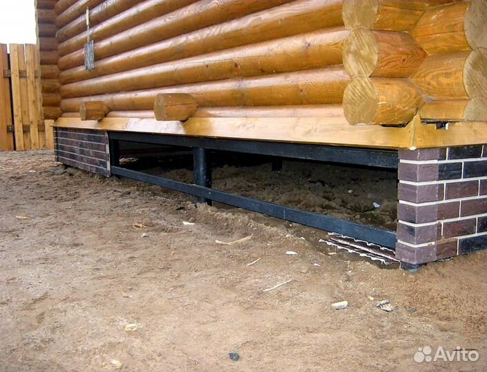 Подъем фундамента дома