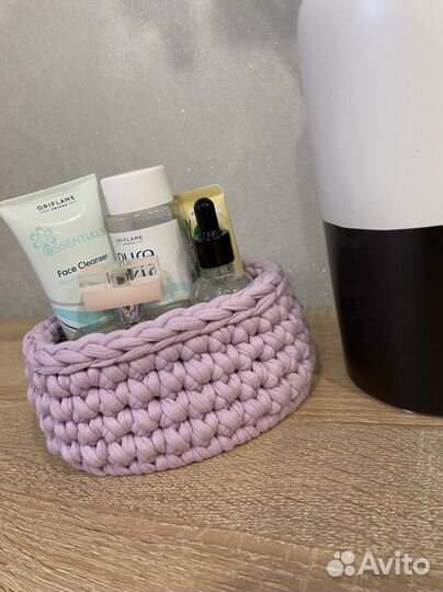 Корзинка из трикотажной пряжи