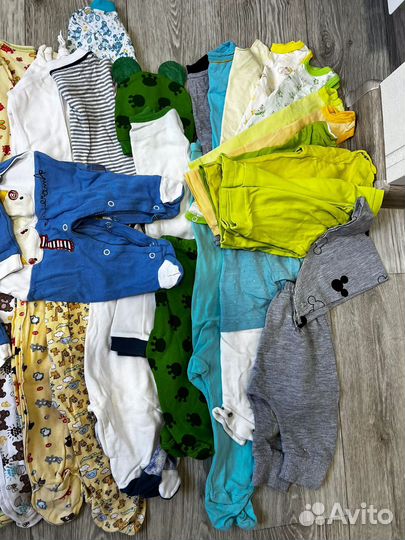 Большой пакет/пакетом вещей на мальчика 0-6 m