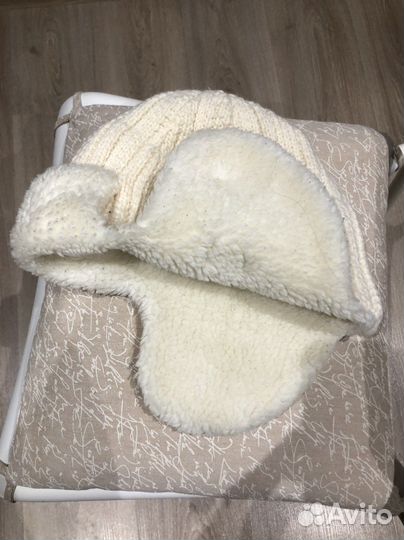 Шапка-ушанка вязанная