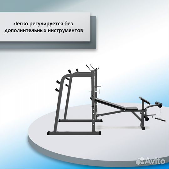Скамья со стойками под штангу DFC D709 DF84.442