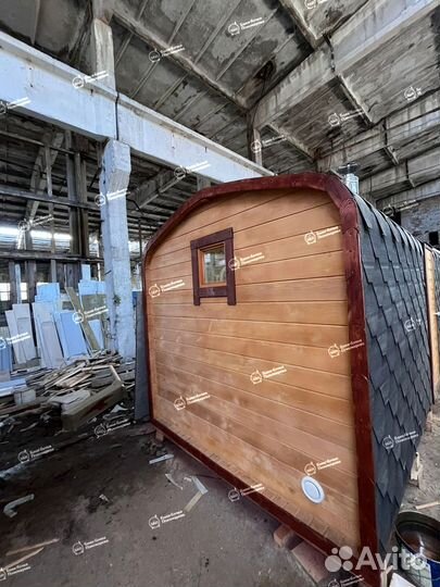 Баня бочка квадро