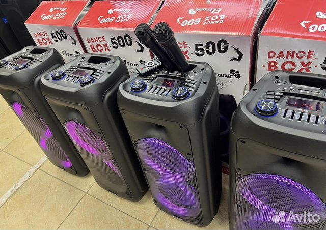 Колонка с микрофоном парные 500w