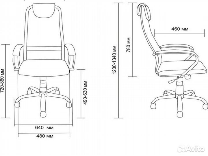 Кресло AV 142 сн Сетка/сетка черн/черн