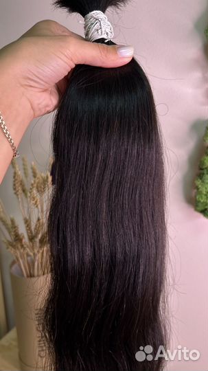 Волосы для наращивания 60 см черные