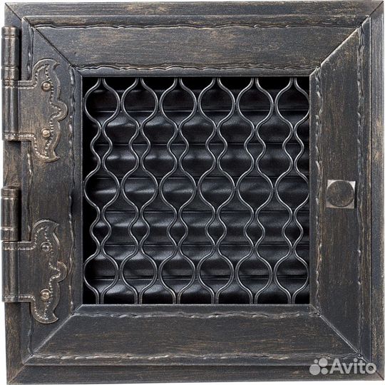 Решетка 17/17 retro одинарная, графит античный