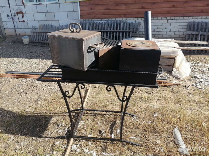 Мангал коптильня казан