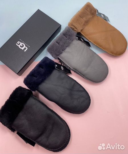 Перчатки женские UGG с мехом