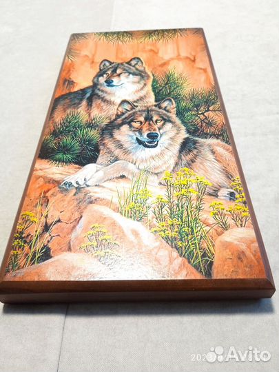 Нарды цветные, средние 