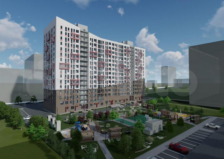 1-к. квартира, 53,8 м², 9/16 эт.