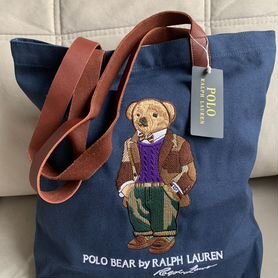 Сумка с кожаными ручками Polo Ralph Lauren