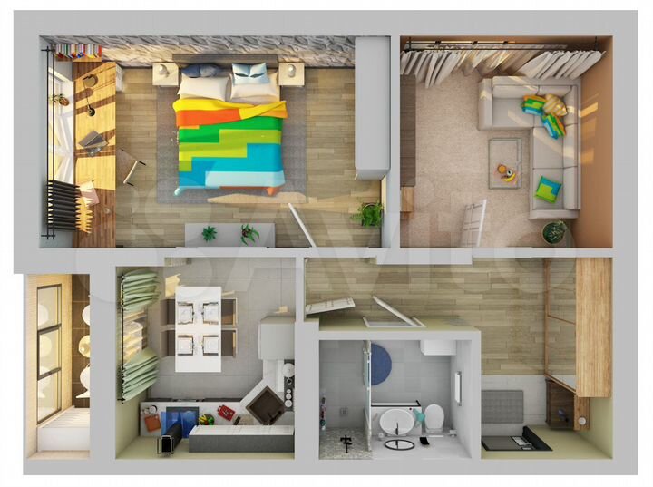 2-к. квартира, 52,7 м², 16/25 эт.