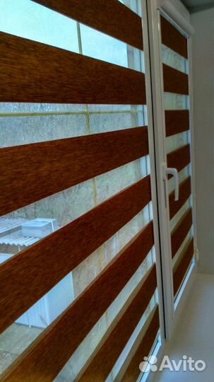 Рулонные шторы день ночь зебра V3760-M4502