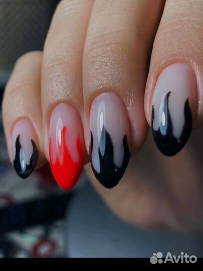 Маникюр с покрытием гель-лак. Наращивание