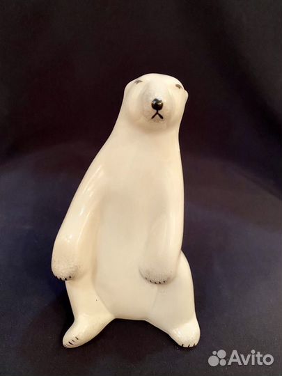 Белый медведь.Сысерть.1967 год.Фарфор
