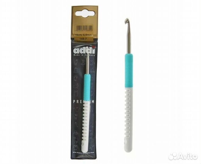 Крючок вязальный Addi с пластиковой ручкой