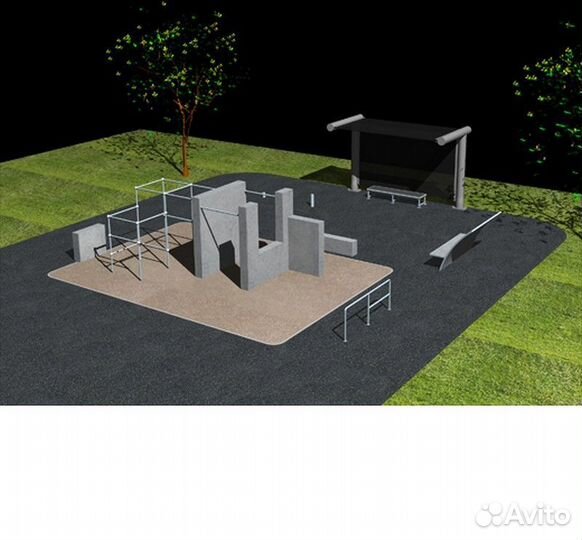 Площадка для паркура (средняя №2) 3847