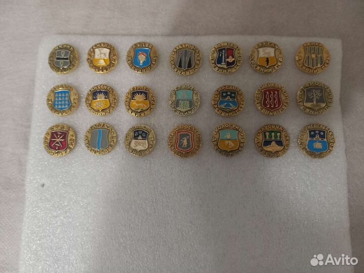Значки гербы городов