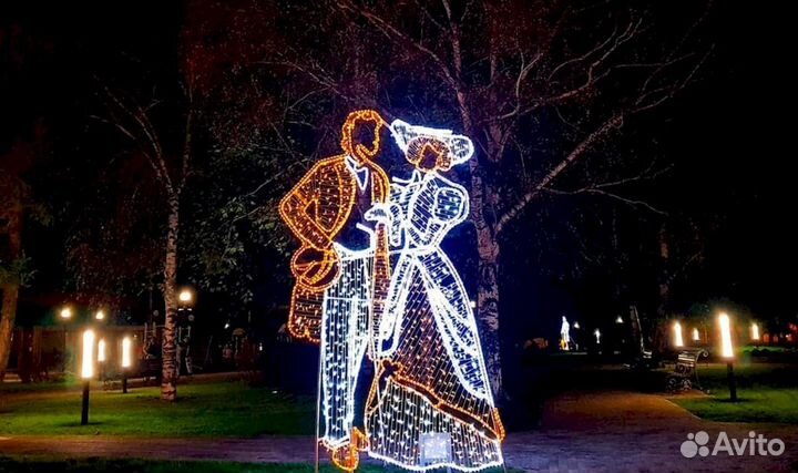 Новогодние световые фигуры LED