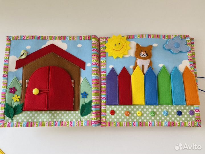 Развивающая именная книга из фетра