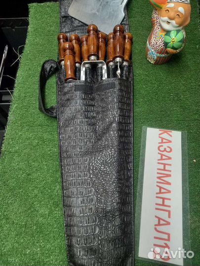 Шампура в кожаном чехле