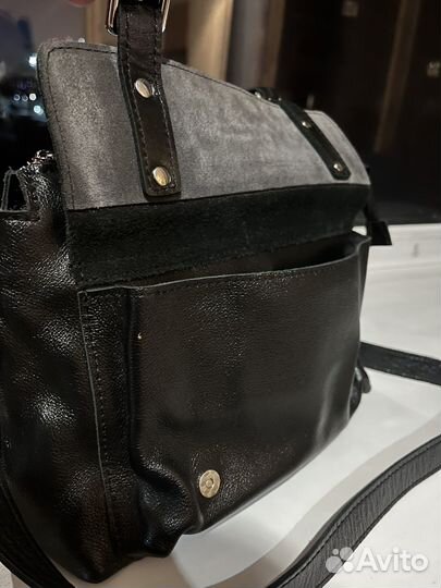 Сумка igermann женская натуральная кожа черная