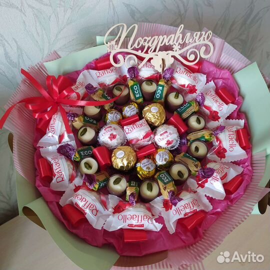 Сладкие букеты из конфет