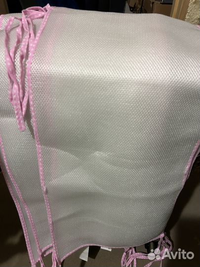 Сетчатые бортики в кроватку для девочки 2 шт
