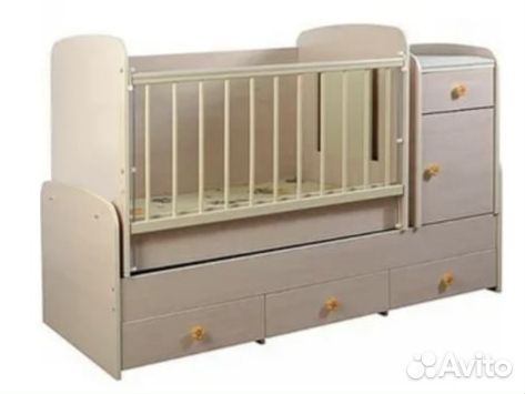Детская кроватка трансформер с маятником
