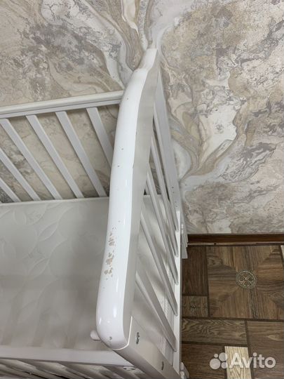 Детская кровать манеж + матрац