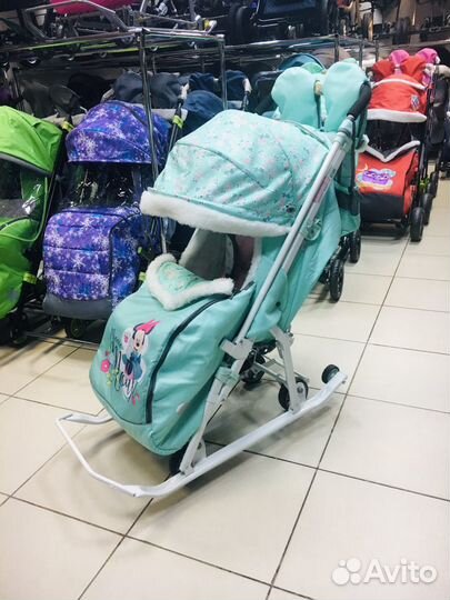Коляска санки новые