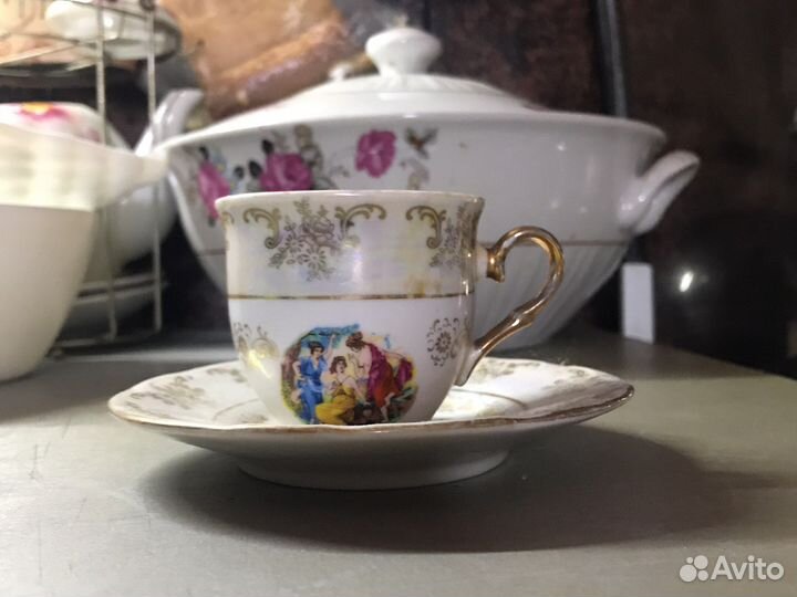 Китайская кофейная с блоюдцем