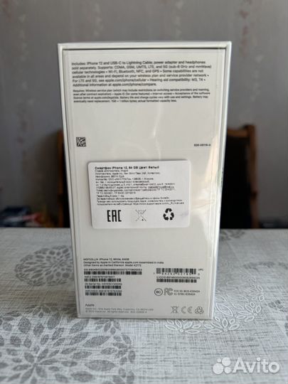 iPhone 12 64 Гб (Sim+e-sim) Новый, Билайн