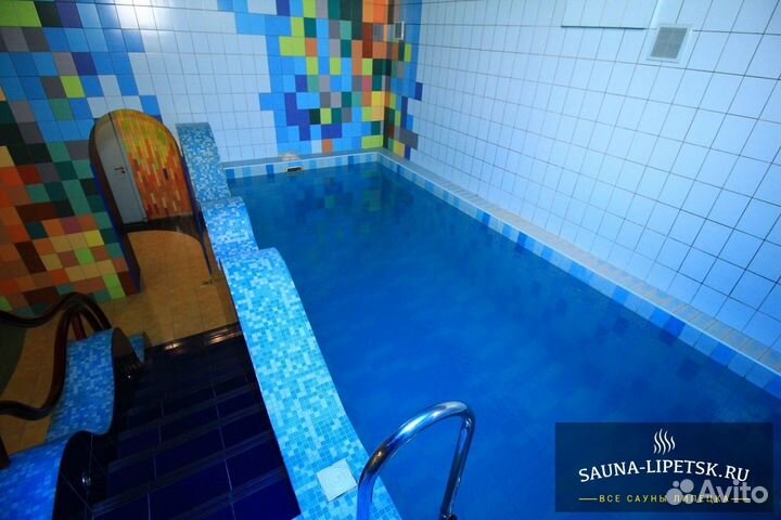 Баня сауна с бассейном