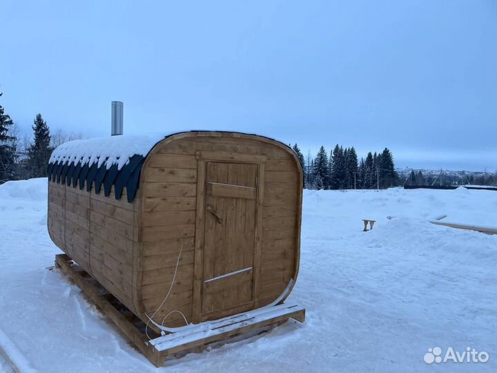 Баня Бочка Квадро готовая