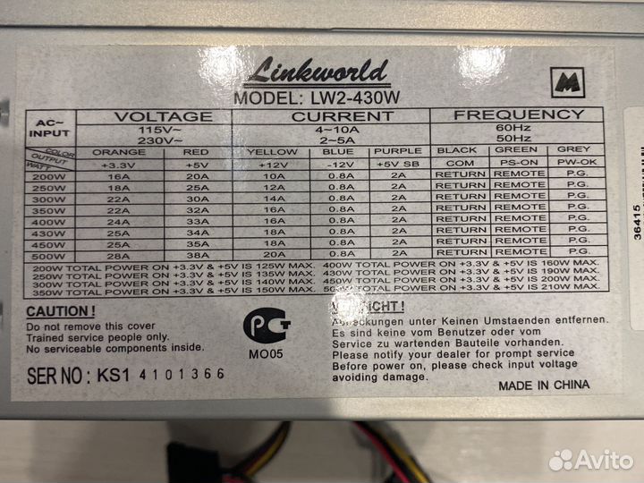 Блок питания 430W