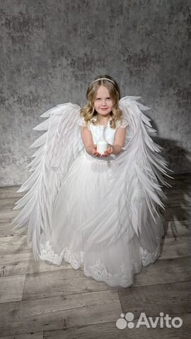 Детские белые гибкие крылья