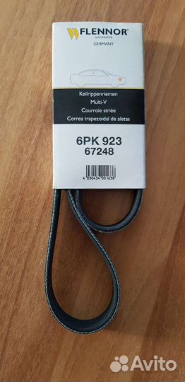Ремень поликлиновый flennor - 6PK923 / VW